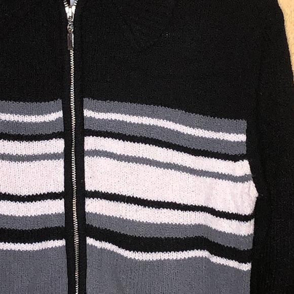 Express Bleus Black Striped Jacket, XS - Picture 3 of 5